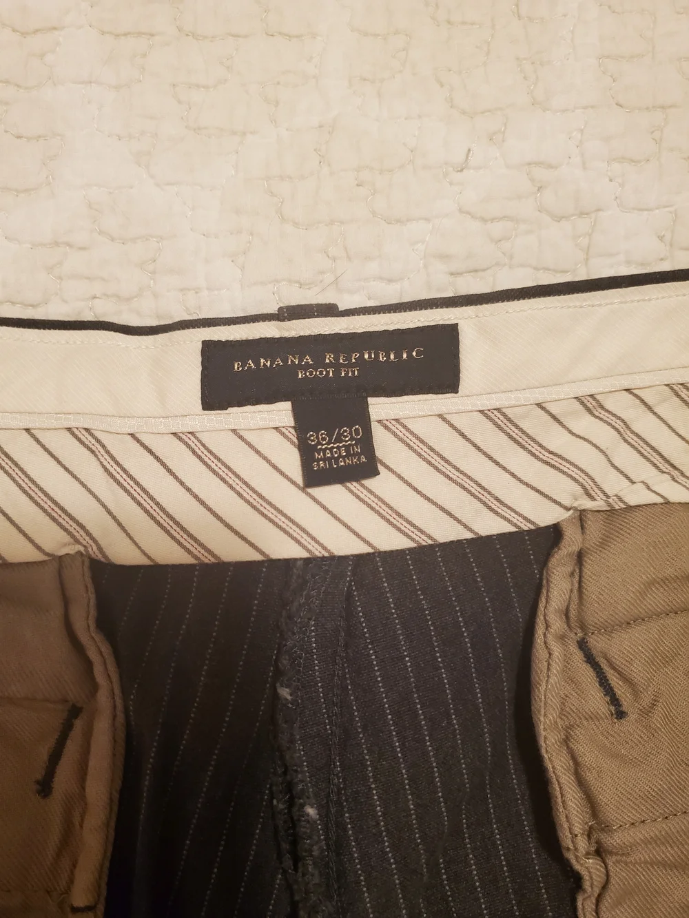 Banana Republic Men's Gray Pinstripe Dress Pants